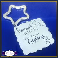 Personalised You're The Brightest Star Keyring - You're A Star Gift - Encouragement Keychain - Uplifting Gift - Appreciation Gift - ThankYou