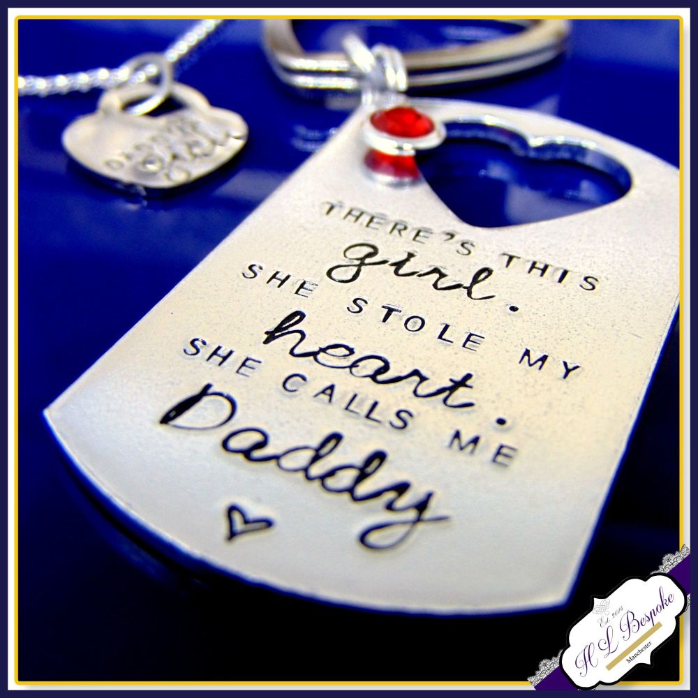 daddy daughter keyring