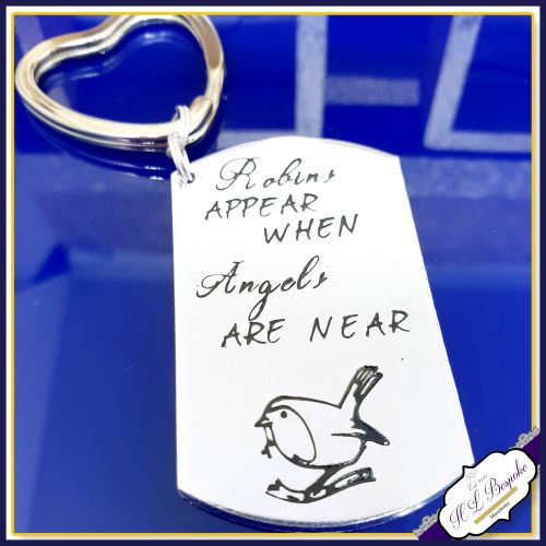 Robins Appear Keyring - Guardian Angel Gift - Robin Keyring - Robin Angel K