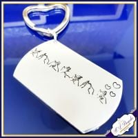 Personalised BSL Gift - BSL Name Keyring - British Sign Language - Daddy Gift - Mummy Gift - Unique Signer Keyring - Sign Language Gift