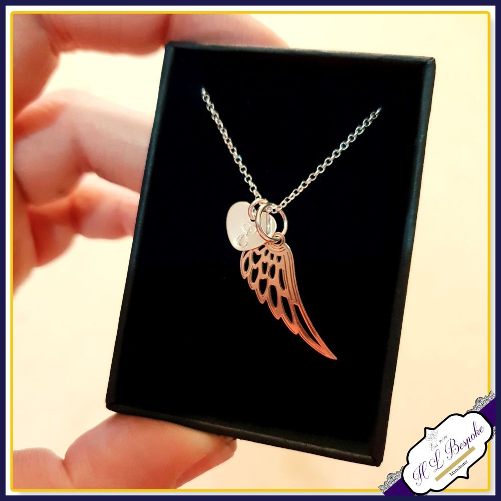 personalised angel necklace
