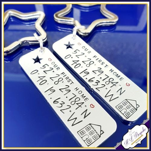 Personalised First Home Keyrings - Our First Home Gift - First Home Gift -