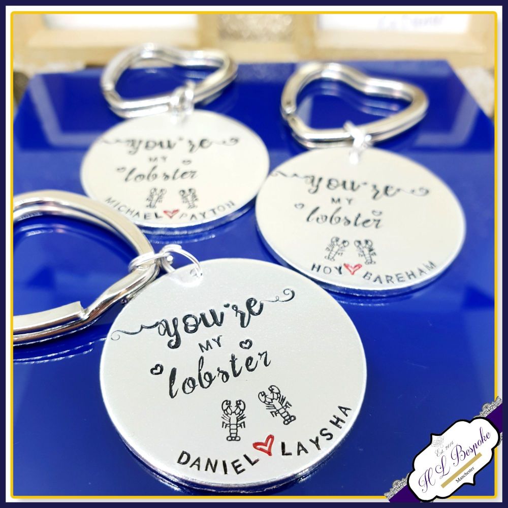 Personalised You're My Lobster Keyrings - Couples Keychain - Lobster Gift -