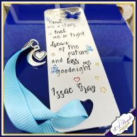 Personalised Children's Bookmark - Read Me A Story, Tuck Me In Tight, Say A Sweet Prayer & Kiss Me Goodnight - Bookworm Gift - Book Lover