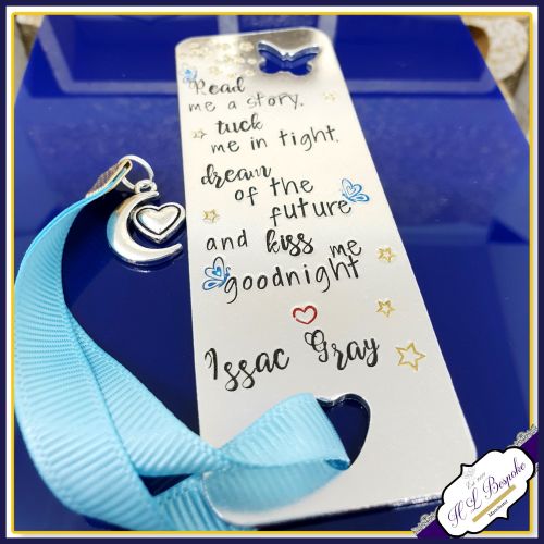 Personalised Children's Bookmark - Read Me A Story, Tuck Me In Tight, Say A