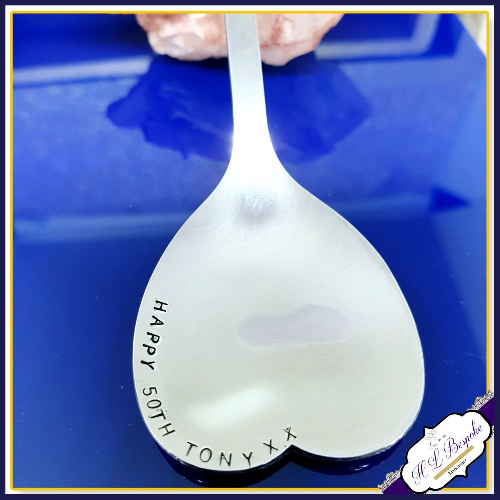Personalised Heart Spoon - I Love You - Wedding Spoon - Spoon For Him - Spoon For Her - OWN Wording - Boyfriend Spoon - His And Her Spoon