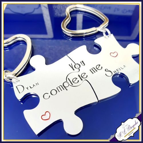 You Complete Me Keyrings - Puzzle Keyrings- Valentine's Gift - Couple's Key
