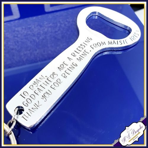 Personalised Godfather Gift - Godfathers Are A Blessing Keyring - Godfather