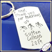 Personalised BSL Teacher Gift - BSL Teacher Keyring - Thank You Teacher Gift - Thank You BSL Gift - British Sign language Gift - Bsl Course