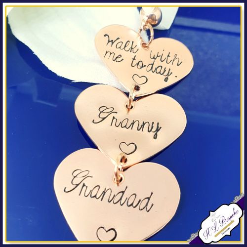 Smaller Copper Bridal Bouquet Charm - Rose Gold Wedding Charm - Wedding Bou