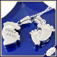 Baby Cremation Urn Jewellery - Baby Loss Necklace - In Memory Of Jewellery - Baby Urn Jewellery - Personalised Baby Feet Urn Pendant