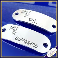 Pair Personalised Trainer Tags - OWN WORDING - Runner Shoe Charm - Gifts For Joggers - Marathon Gifts - Motivational Gifts - Trainer Charms
