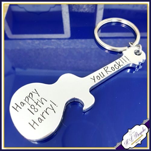Personalised 18th Birthday Bottle Opener - Personalised Guitar Bottle Opene