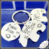 Personalised Daddy Bear Keyring - Pappa Bear Gift - Daddy Bear and Baby Bear Gift - Dad & Baby Gift - Daddy Keyring - Gifts For Daddy