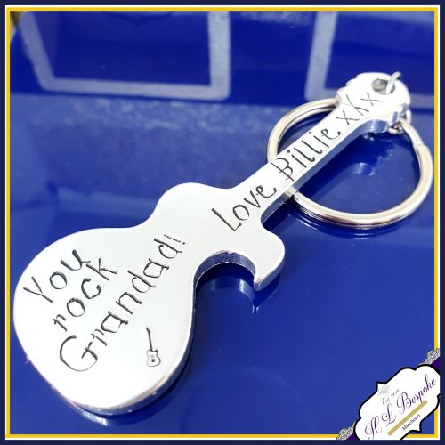 Personalised Fathers Day Bottle Opener - Personalised Guitar Bottle Opener