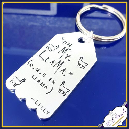 Oh My Llama Keychain - Oh My God Keyring - Llama Keychain - Llama Gift - Ll