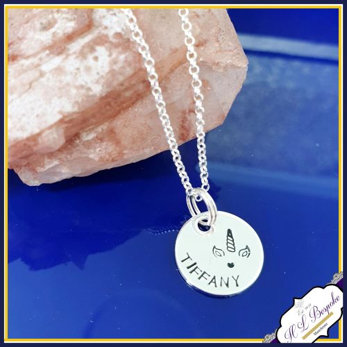 Personalised Unicorn Pendant Sterling Silver Unicorn Necklace