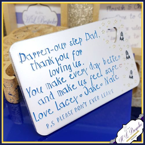 Personalised Step Dad Gift - Step Father Wallet Insert - Step Dad Wallet Ac