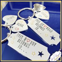 This Daddy Belongs To Keyring - Daddy Keyring - Father's Day Keyring For Grandad - Daddy Gift - Uncle Belongs To Keyring - Pops Belongs To