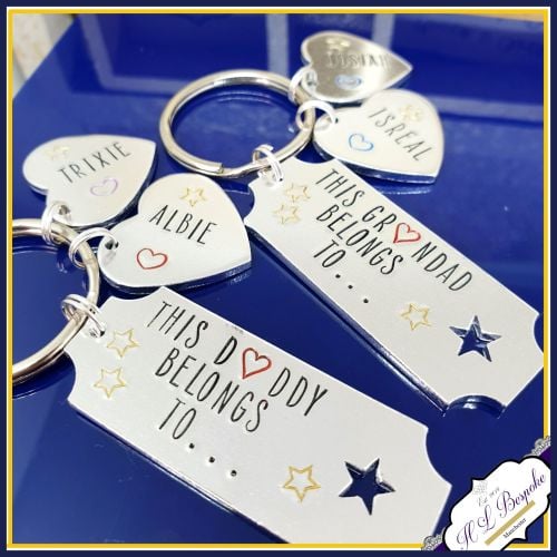 This Daddy Belongs To Keyring - Daddy Keyring - Father's Day Keyring For Gr