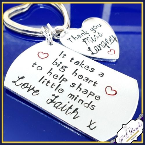 Childminder Keyring - It Takes A Big Heart - Thank You Child Minder - Help