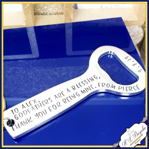 Personalised Godfather Gift - Godfathers Are A Blessing Keyring - Godfather
