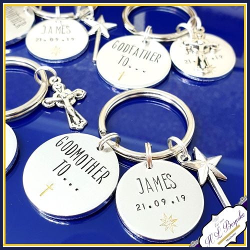 Personalised Godmother Gift - Godmother Keyring - Fairy Godmother - Fairy G