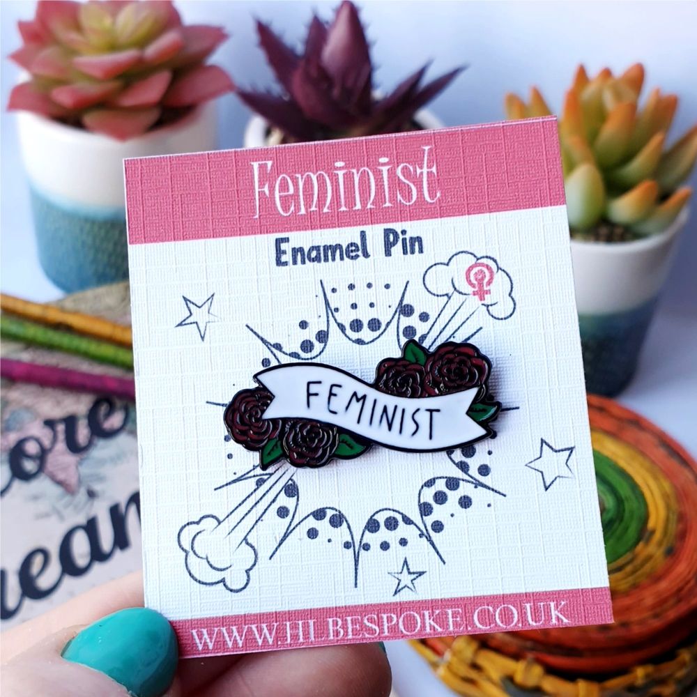 Feminist Enamel Pin - Feminist Flair Lapel Pins UK - Feminism Enamel Pin