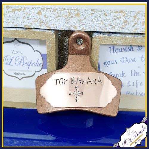 Personalised Wall Mounted Bottle Opener - Custom Wall Bottle Opener - Man C