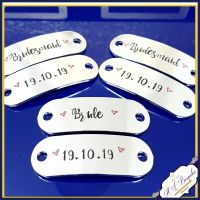 Personalised Wedding Day Trainer Tags For Bridesmaids - Bride Trainer Tags - Bride To Be Gift - Maid Of Honour Gift - Wedding Party Trainer