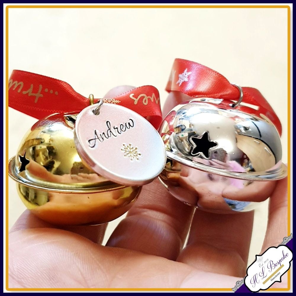 Personalised Believe Bells - For Those Who Truly Believe - Christmas Tree Decorations - Decorations For Children - Rudolphs Bell