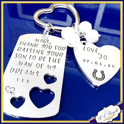 Personalised Mother of the Groom Gift - MOG Keyring - Man Of My Dreams Keyr