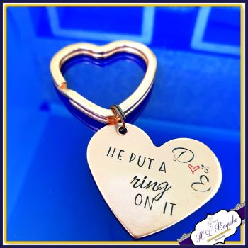 Daddy Bear Keychain with Heart Ring SandyToes
