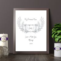 Personalised Your Wings Were Ready Print - CUSTOM Wording Memorial Print Decor - In Memory Of Angel Gift - Heaven In Our Home - Missing You