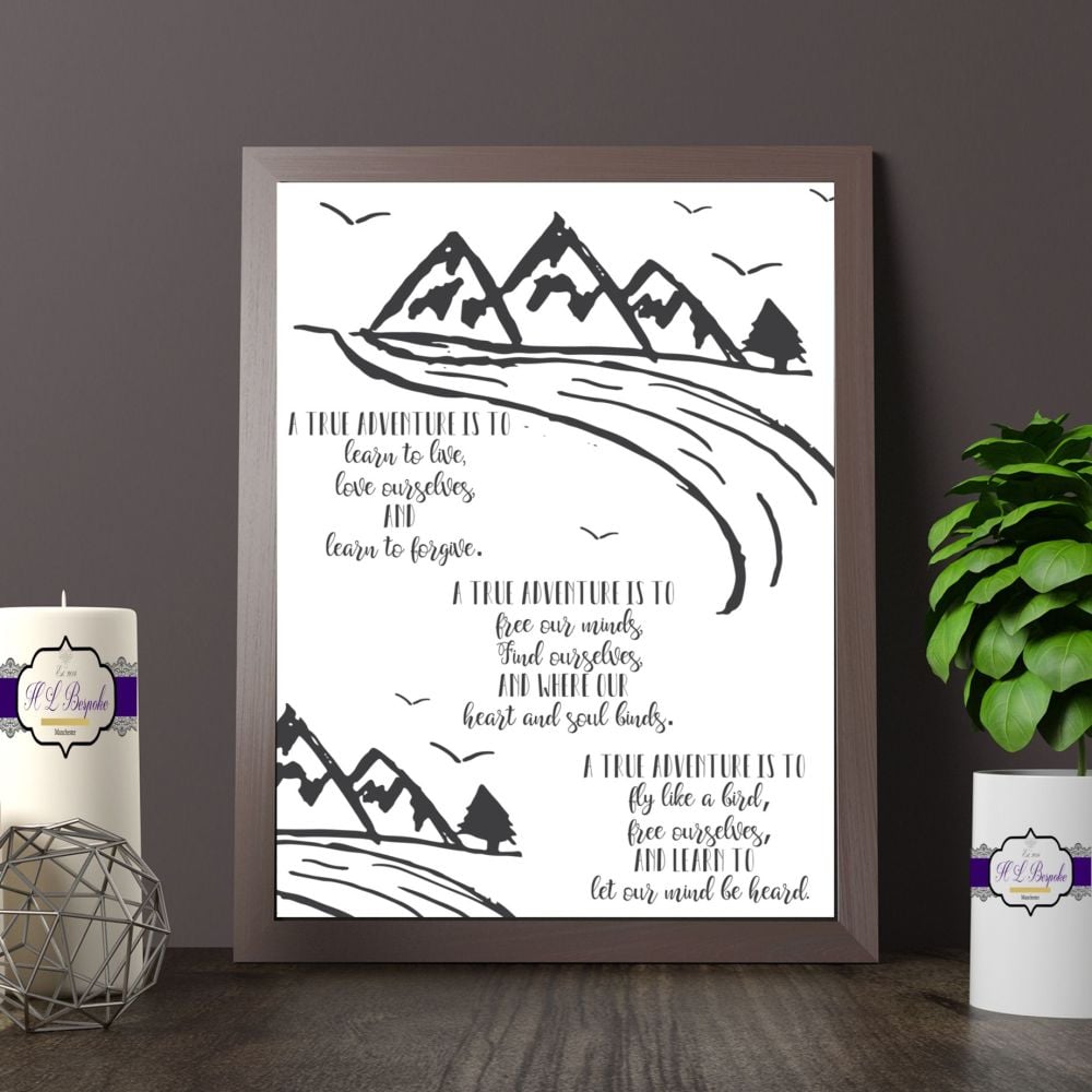 Adventure Print - Adventure Poem - A True Adventure Art - A True Adventure