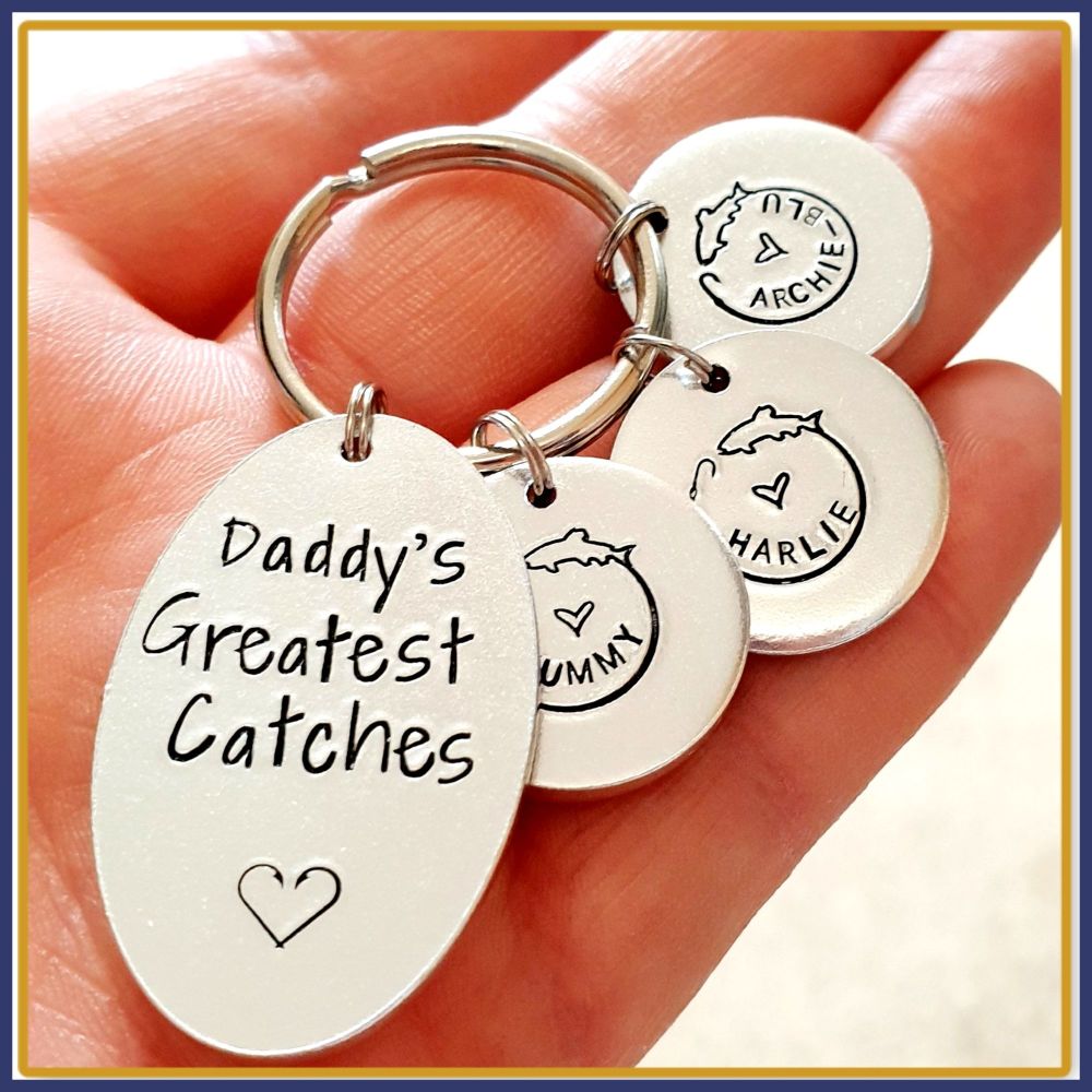 personalised daddy keyrings