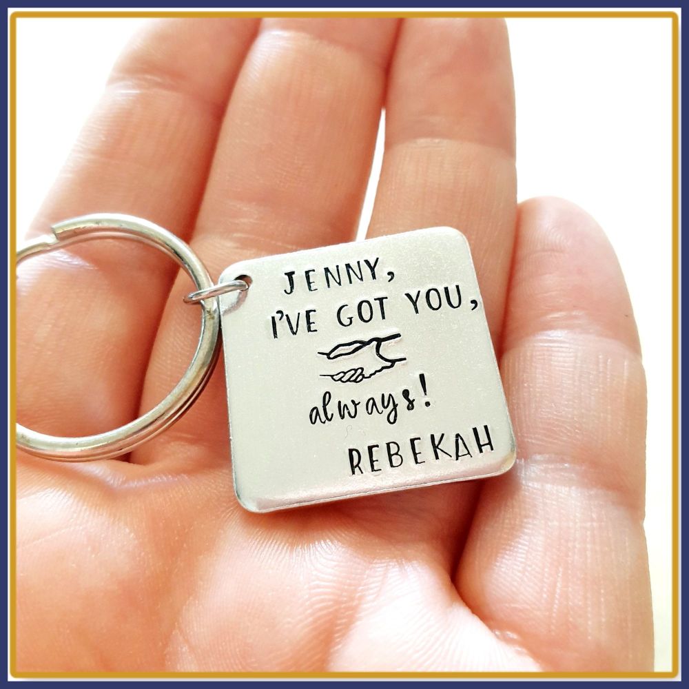 Personalised Gift For Struggling Friend - Always Here For You Keyring - I've Got You Gift - Best Friend Birthday Gift - Here For You Keyring