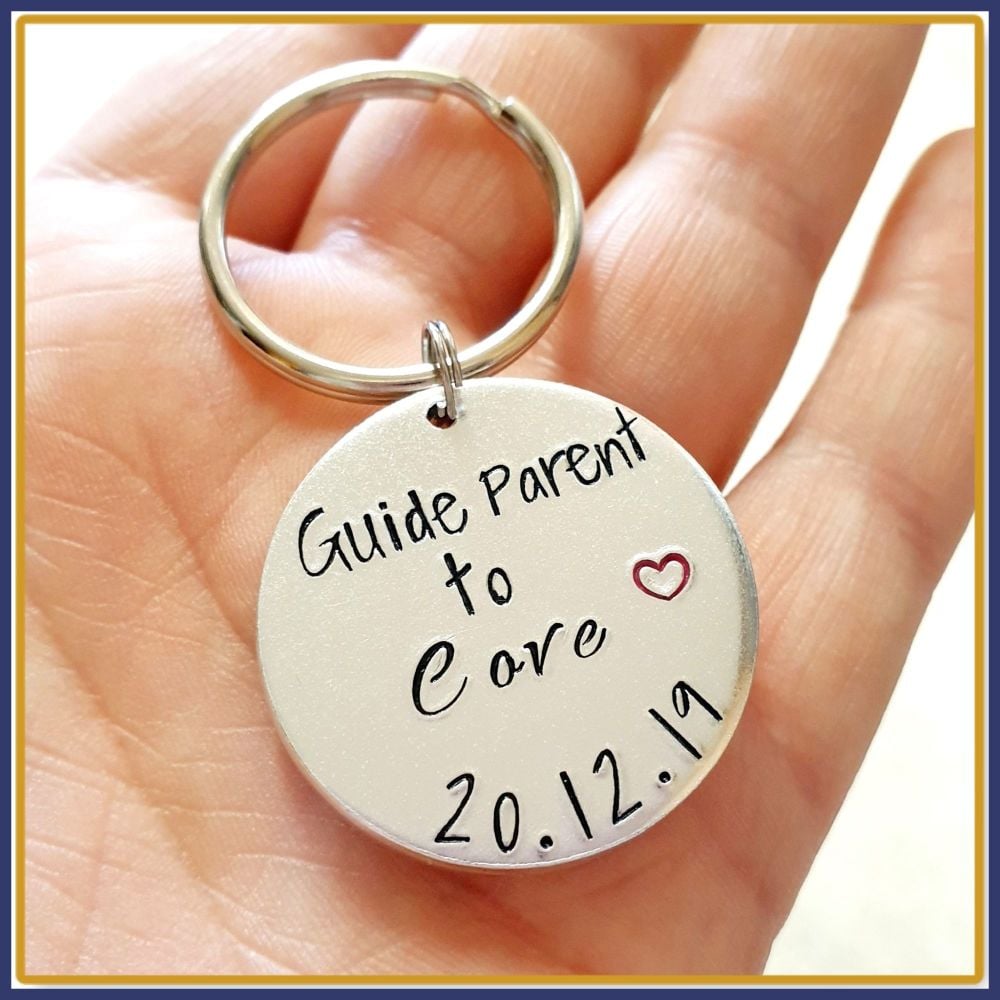 Personalised Guide Parent Gift - Guideparent keyrings - Gift For Guideparent - Christening Gifts For Godparents - None Religious Christening