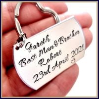 Personalised Best Man Gift - Thank You Best Man - Wedding Gift Keyring - Brother Of Bride Gift - Usher Gift - Father Of The Bride Keyring
