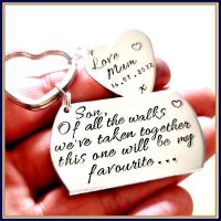 Of All The Walks We Have Taken Keyring - Father Of The Bride Gift - Personalised Wedding Keyring With Date and Name - Personalised Wedding Gifts