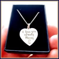  Pregnant Mothers Day Gift - Mothers Day Necklace - Pregnancy Pendant - I Love You Already - From The Bump - Mothers Day Gift From Baby