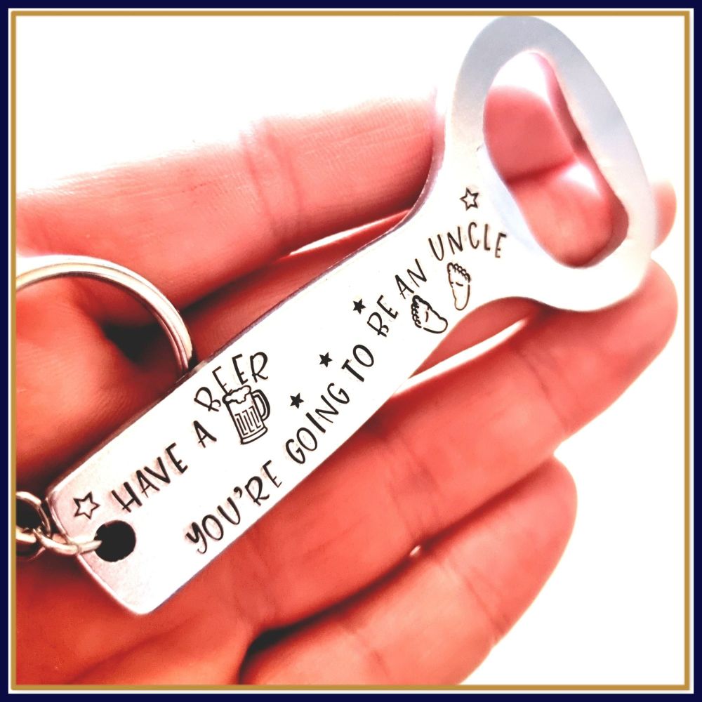 Personalised Pregnancy Announcement Gift For Uncle Bottle Opener - You're Going To Be An Uncle Gift - Going To Be A Grandad Bottle Opener