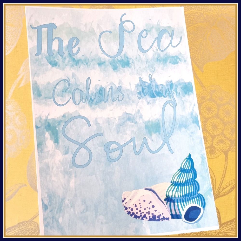 Sea Decor For Holiday Home - The Sea Calms My Soul - Bathroom Decor - Sea T