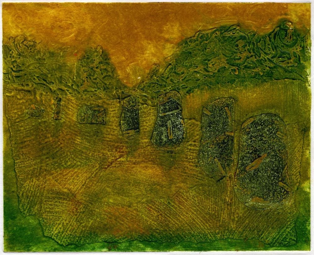 Impressions of Avebury (I) monoprint