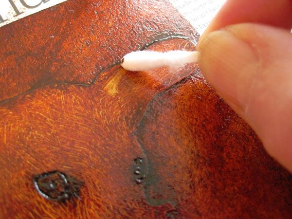 wiping a plate