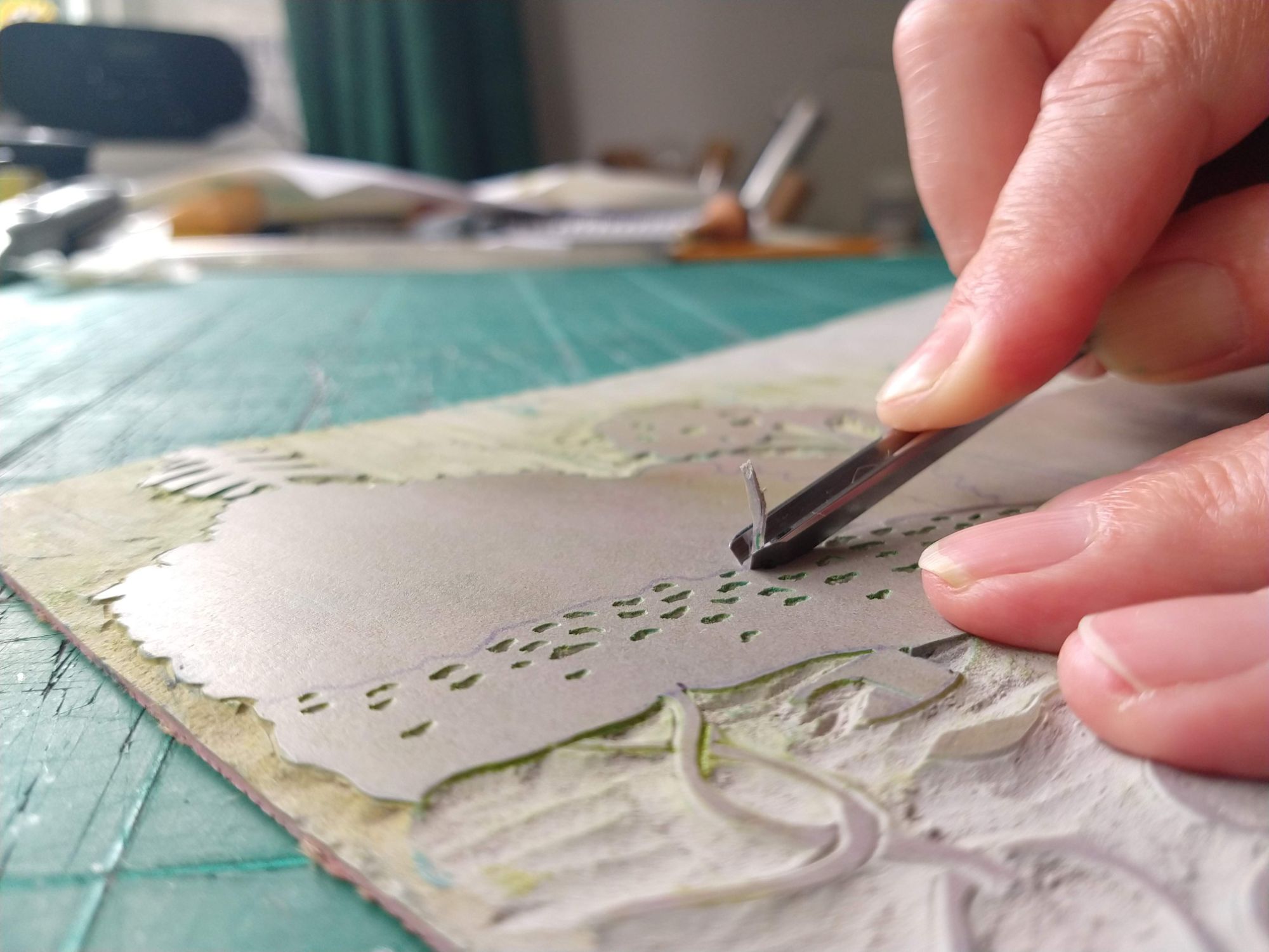 hand carving lino
