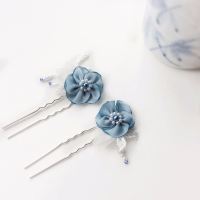 Something blue flower hair pins, bridal, wedding