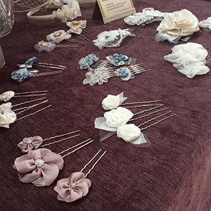 Blue Lily Magnolia bespoke hair accessories for brides; bridal hair accessories