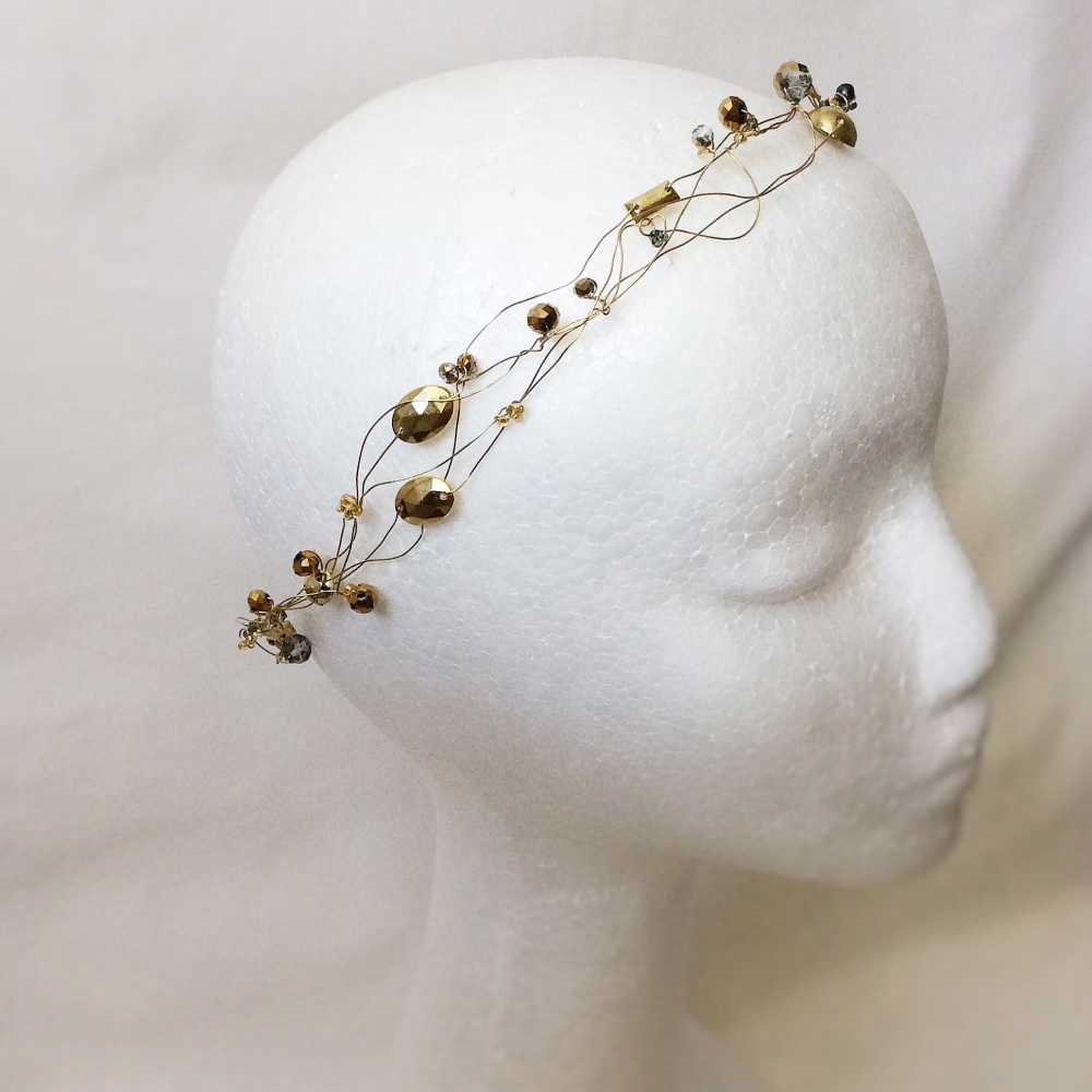 Gold and grey circlet, Golden Fairy Collection 