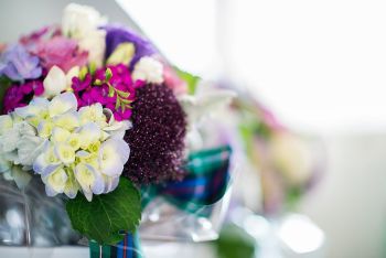 Tartan bouquet, Scottish themed wedding